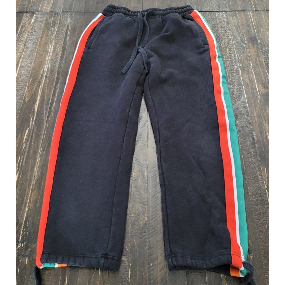 7-Eleven Women’s XS Jogger Sweatpants Black Side Accent Stripe Lounge Pants